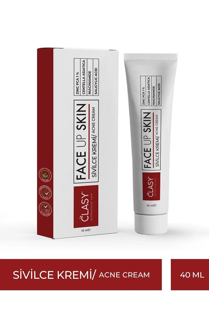 CLASY CARE Face-up Skin Huid Acne Crème / Zink PCA 1% / Centella Asiatica / Niacinamide / Salicylzuur 40 ml
