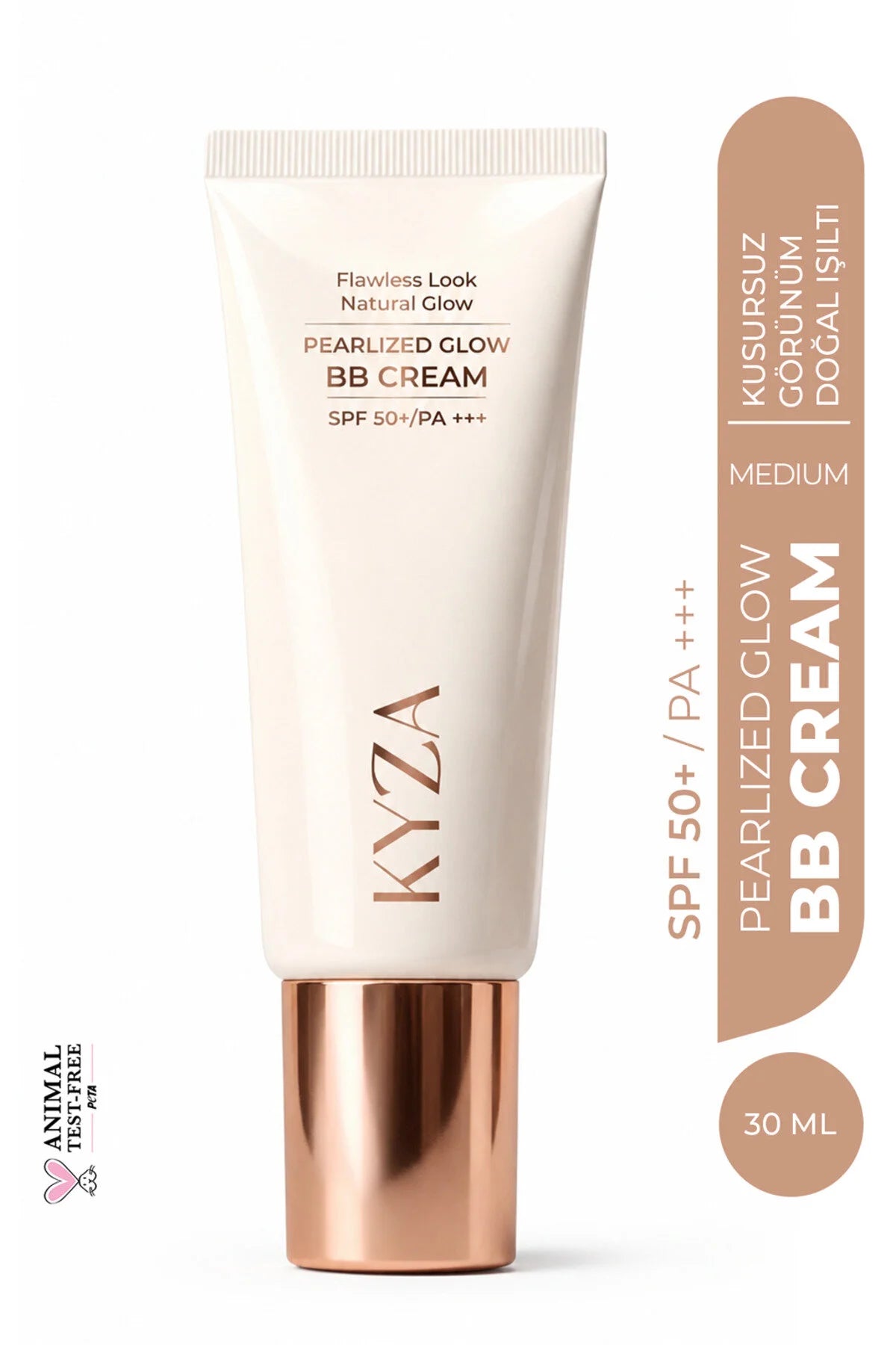 Kyza Pearlized Glow BB Cream Medium SPF 50+ PA+++ 30 ml – Hydraterende Getinte Gezichtscrème
