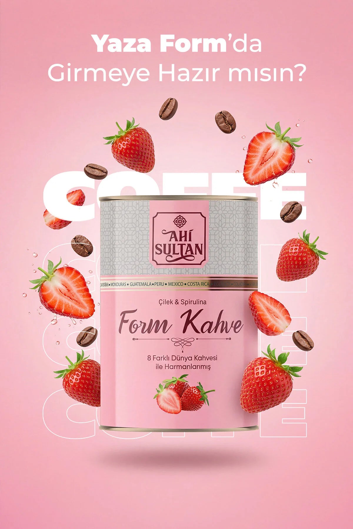 Ahi Sultan Aardbei & Spirulina Koffie 100g