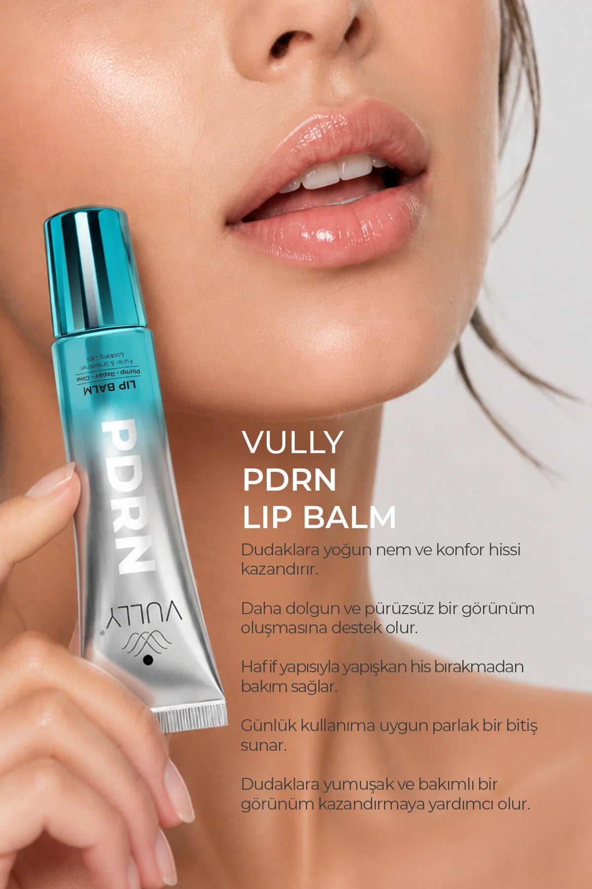 VULLY PDRN Lip Balm – Lippenbalsem met Hyaluronzuur & PDRN – Hydraterend & Verzorgend – Voor Gladdere Lippen