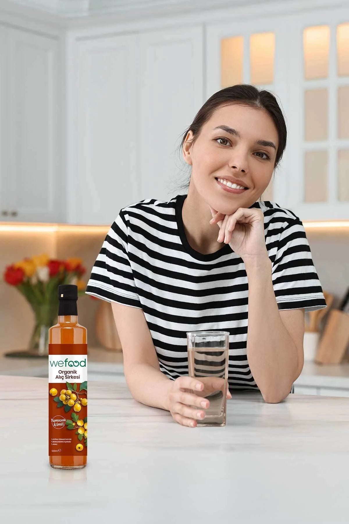 Wefood Meidoornazijn – 100% Alıç Sirkesi – Natuurlijk Gefermenteerde Meidoornazijn – 500 ml