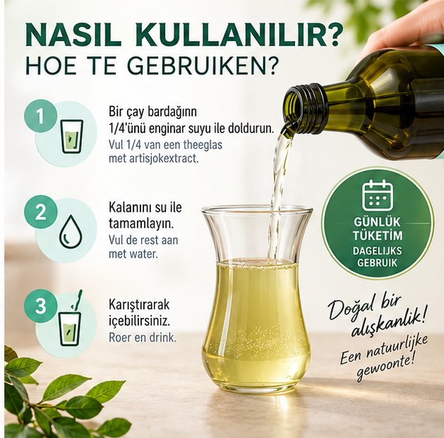 Ravenza Enginar Suyu Complex – Artisjokwater – Geconcentreerde Drank – Zonder Conserveringsmiddelen & Toevoegingen – 1000 ml