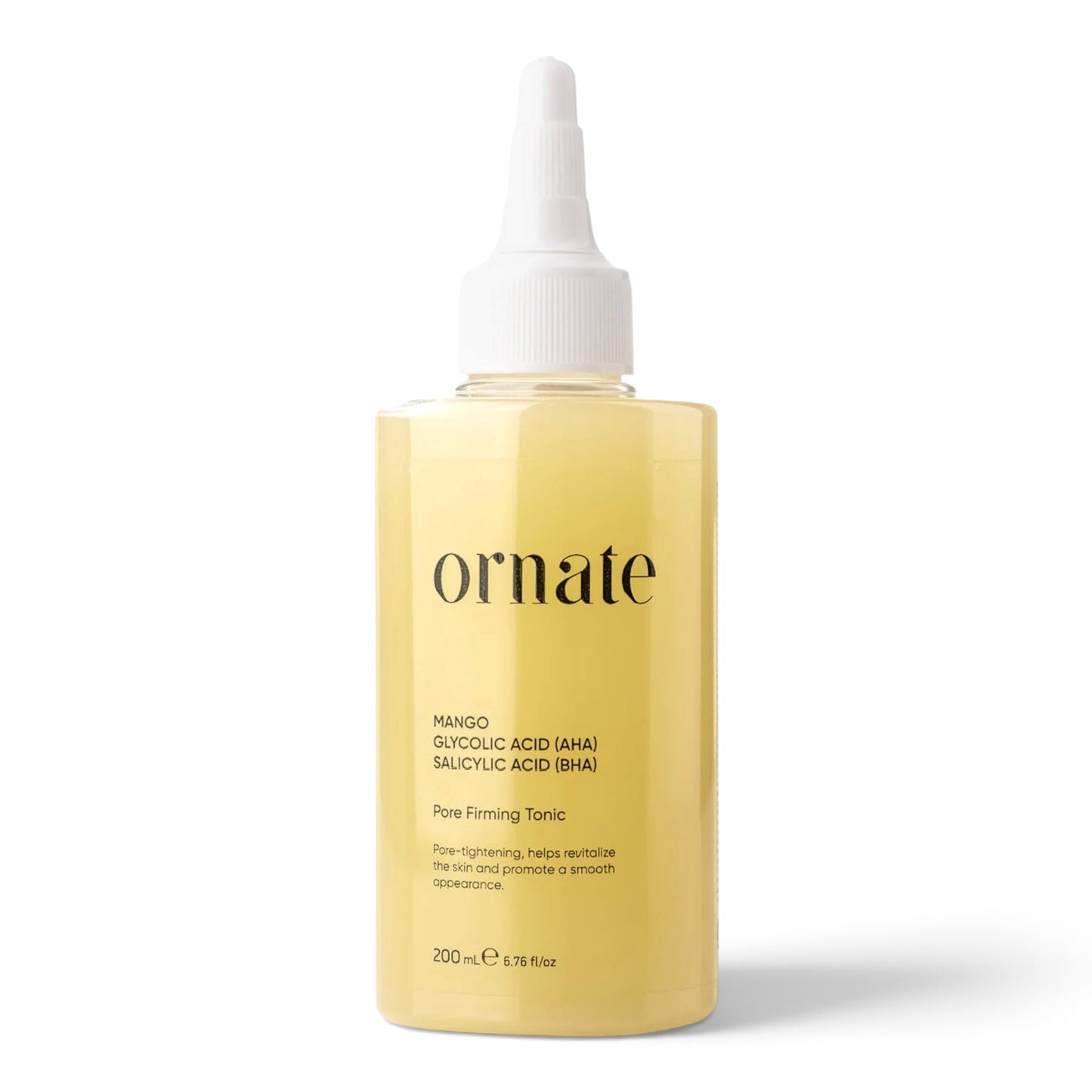 Ornate AHA BHA Pore Firming Tonic 200 ml – Glycolic Acid & Salicylic Acid – Mango Extract – Gezichtstoner