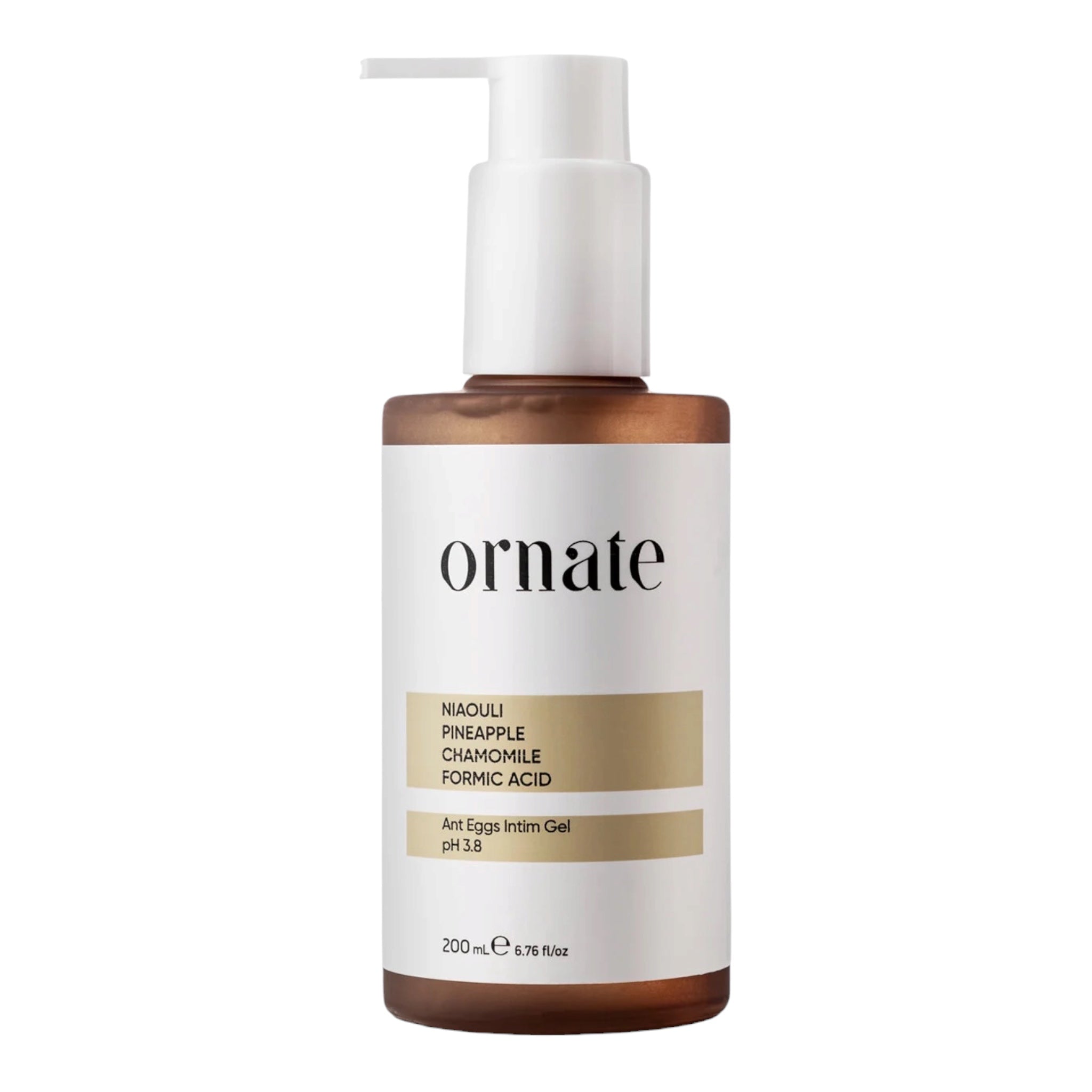 Ornate Intieme Wasgel pH 3.8 – Niaouli, Ananas & Kamille – Voor Gevoelige Huid – 200 ml