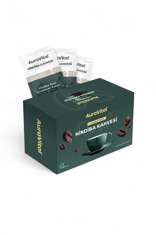 AuraVital Koffie - Hindiba (Cichorei) Koffie Detox Formulier Dieet Bevat L-Carnitine 30x3 gr