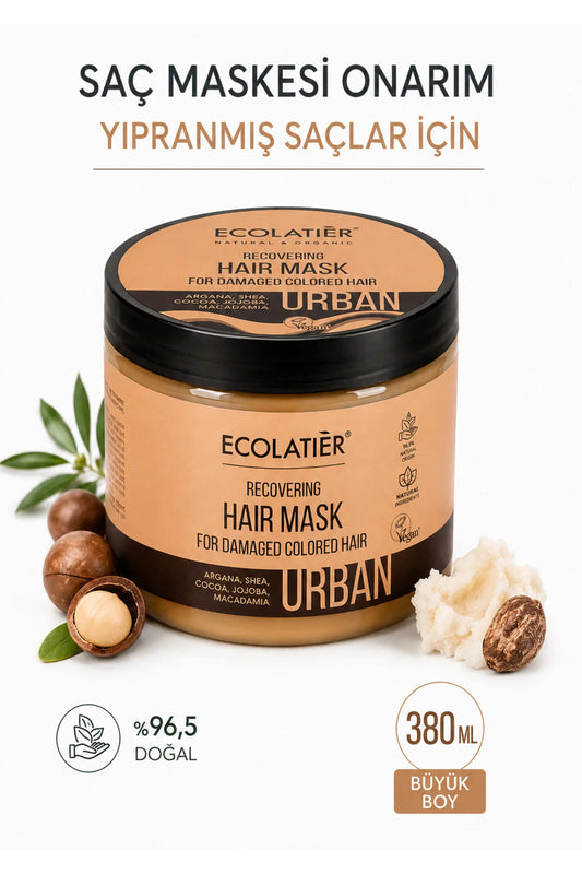 Ecolatier Urban Recovering Hair Mask 380 ml | Haarmasker voor Beschadigd en Gekleurd Haar