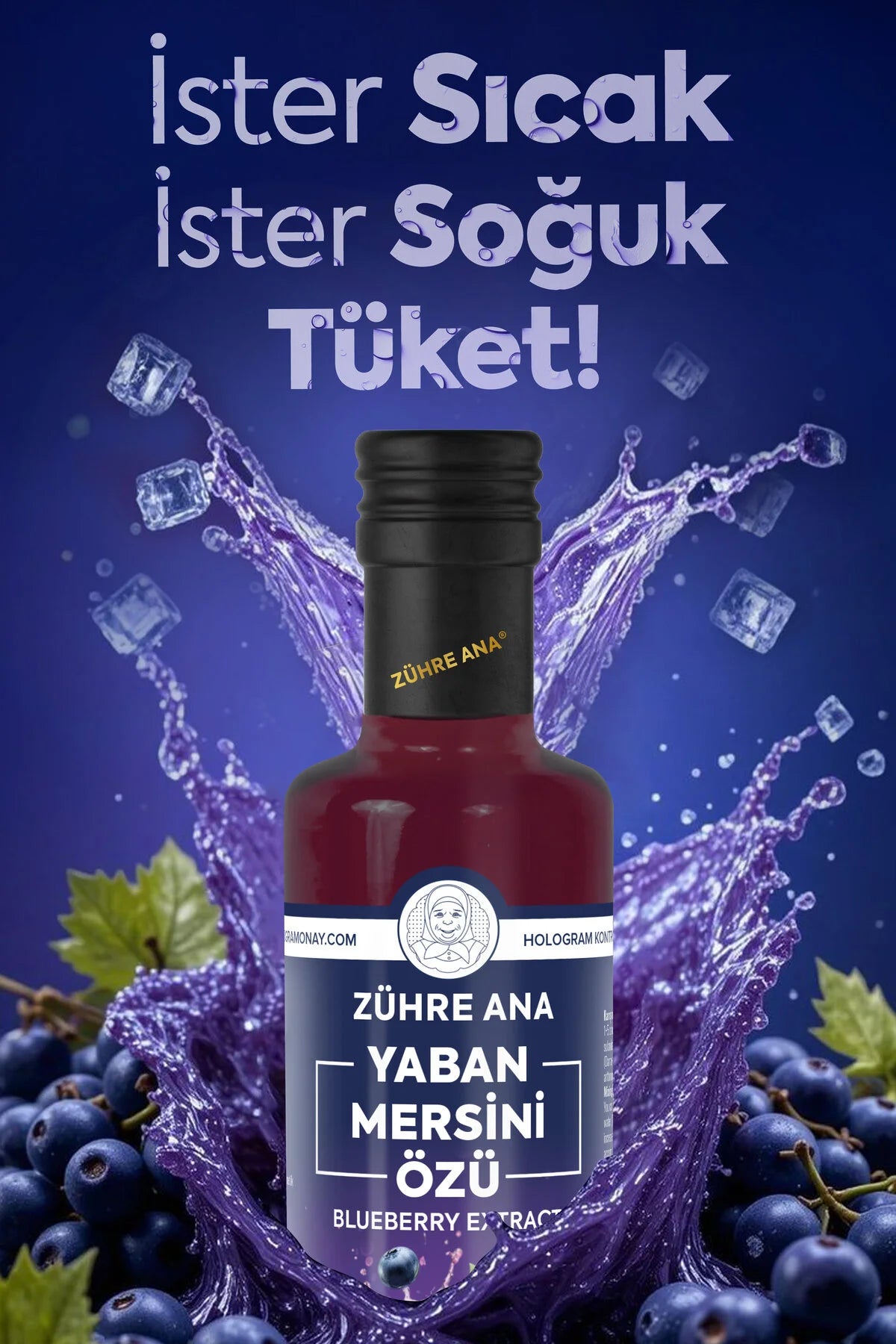 Zühre Ana Yaban Mersini Özü – Natuurlijke Bosbessenextract Siroop 640g | Zonder Toegevoegde Suiker
