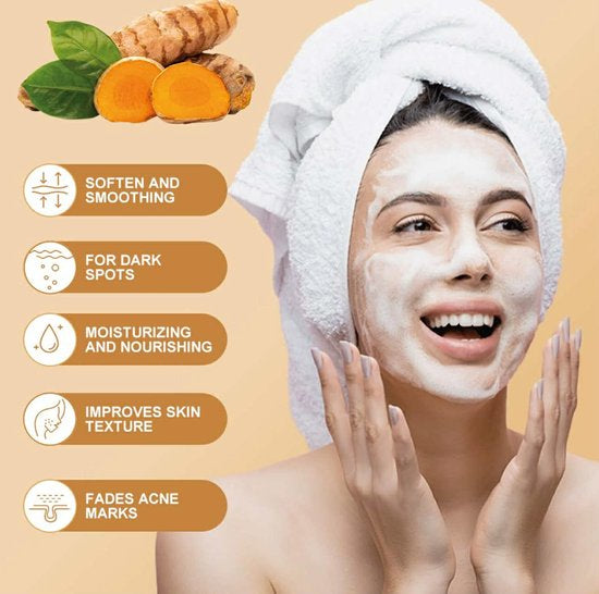 Kojic Acid Soap for Hyperpigmentation - Natuurlijke Huid Whitening Zeep voor diepe gezichts- en lichaamshuidreiniging - Collageen - Vitamine E - Honing - Citroen - Kurkuma - Shea Boter & Olijfolie - Vitamine C - 100% Biologisch (2 stuks)