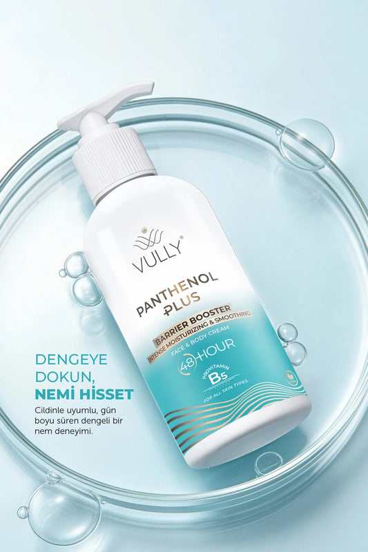 Vully Panthenol Plus Barrier Booster Gezichts- en Lichaamscrème met Provitamine B5 - 48 Uur Hydratatie