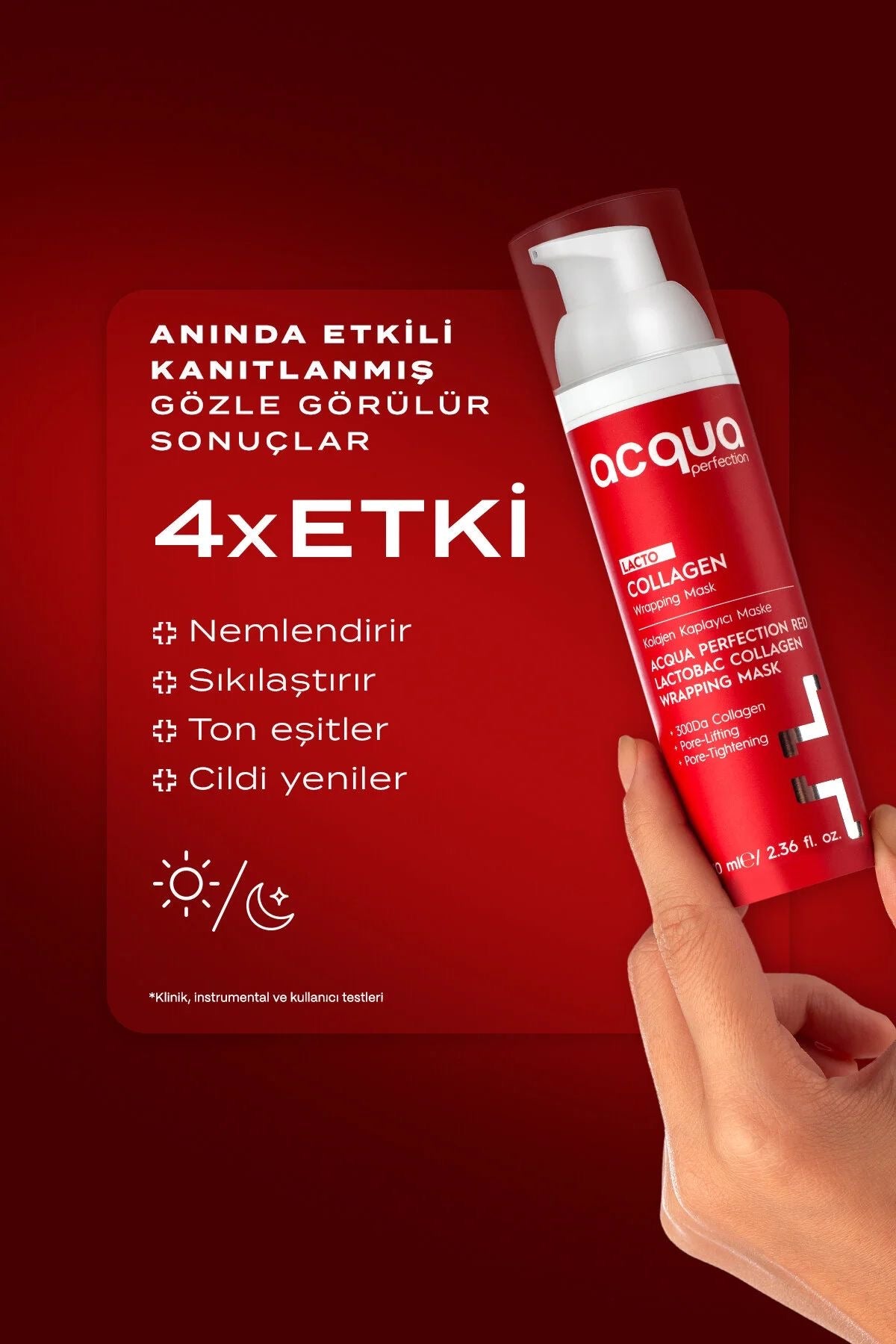 Acqua Perfection Red Lacto Collagen Wrapping Mask - Afpelbaar Collageenmasker - Gezichtmasker - 300Da Collagen - Peel-off masker - Poriënverfijnend & Verstevigend - Alle huidtypen - 70 ml