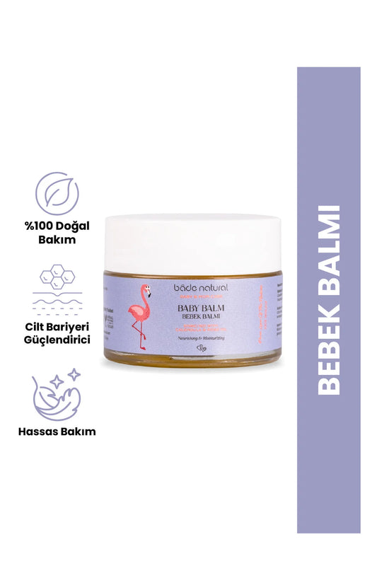 Bade Natural Baby Balm 50 ml | Voedende Babybalsem met Calendula, Rozenolie en Lavendelolie
