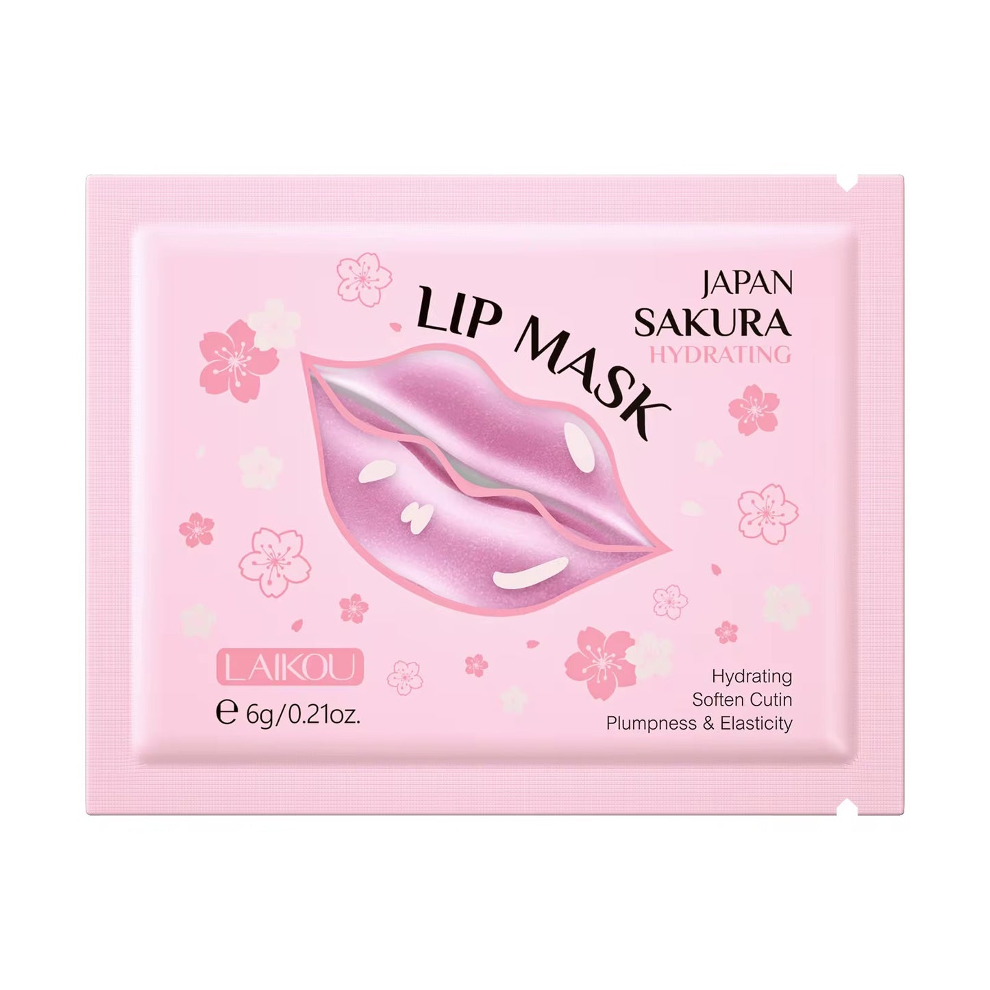 LAIKOU Japan Sakura Hydrating Lip Mask - 2 stuks Moisturizes Nourishes and Smooths - Zacht Kersenbloesem Lipmasker Verzorging Hydraterend Diep Voedend Vermindert Fijne Lijntjes Verwijdert Dode Huid Uitdroging - 6 g