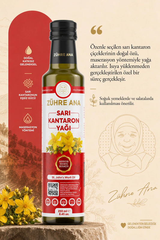 Zühre Ana Sint-Janskruidolie – St. John’s Wort Oil – Gemacereerde Kruidenolie – 250 ml