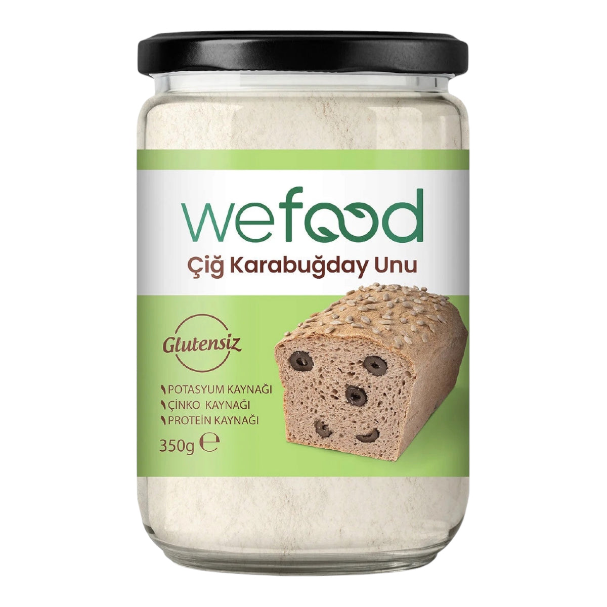 Wefood Boekweitmeel – 100% Rauwe Boekweit – Glutenvrij – Vezelrijk – Bron van Eiwitten, Kalium & Zink – 350 g