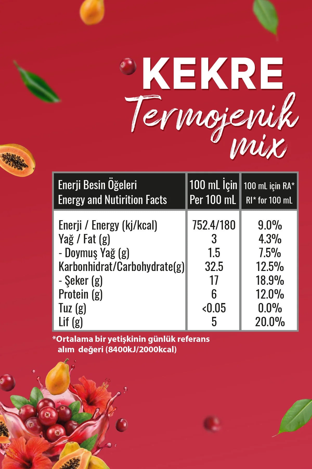 Zühre Ana Kekre Thermogenic Mix Hibiscus & Papaya 250 ml