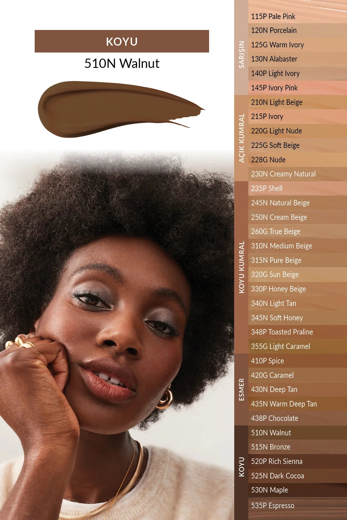 Avon Power Stay 24H Foundation + Niacinamide – Langhoudende Vloeibare Foundation – 510N – 30 ml