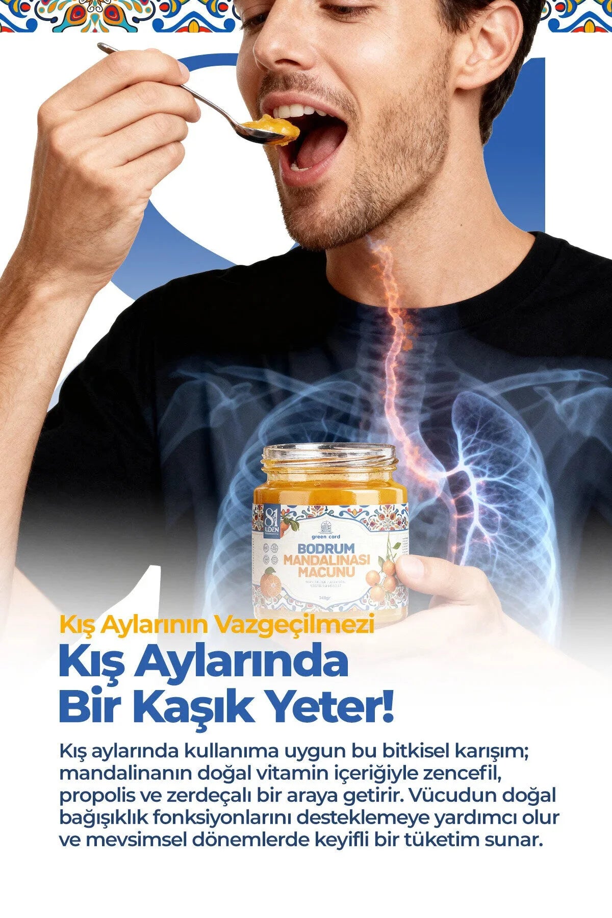 81 ILDEN Bodrum Mandarijnen Pasta 240g – Natuurlijke Energie & Immuun Ondersteuning met Gember, Kurkuma & Vitamine C