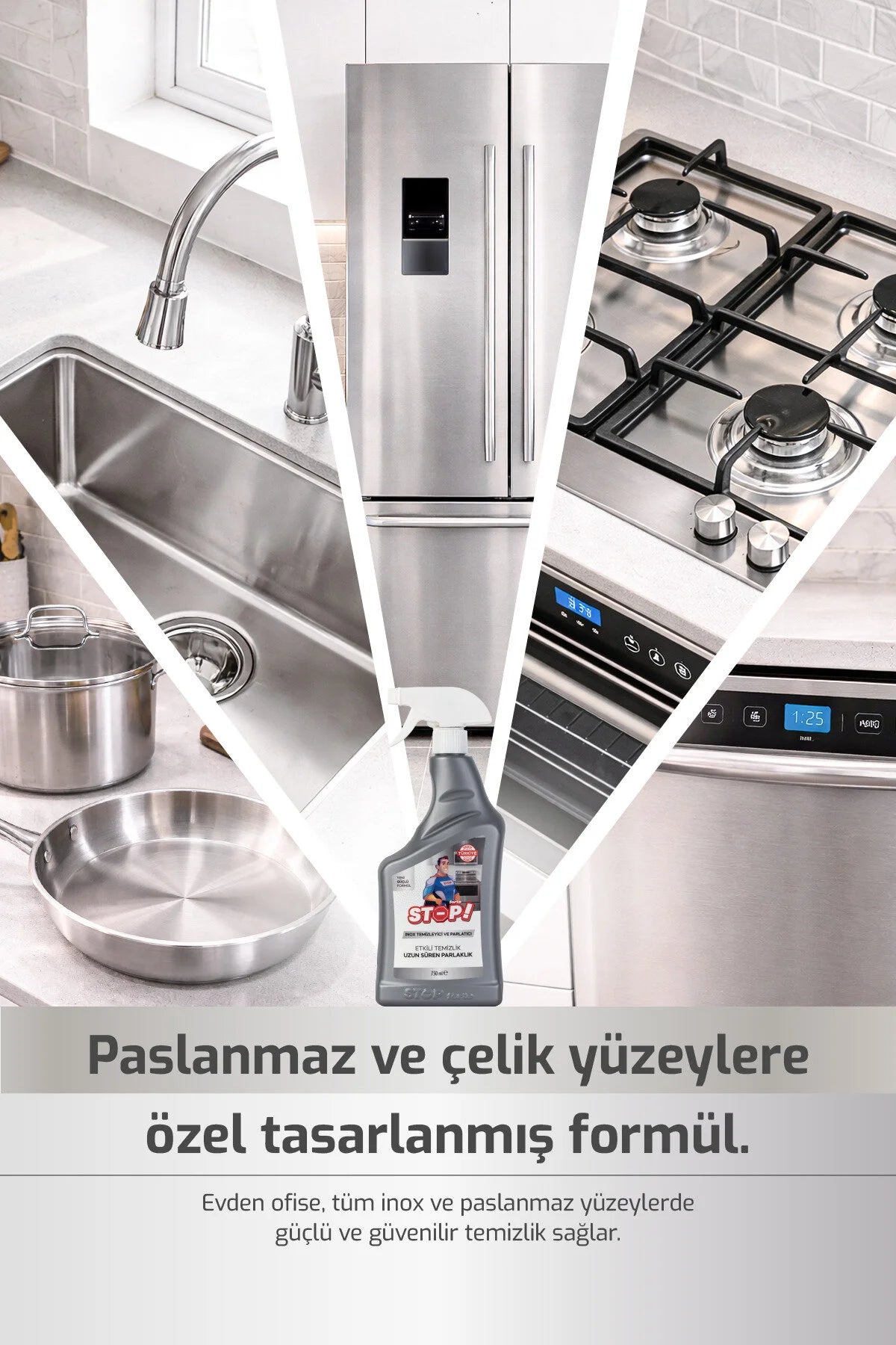 STOP Forte Inox Reiniger & Polijstmiddel 750 ml