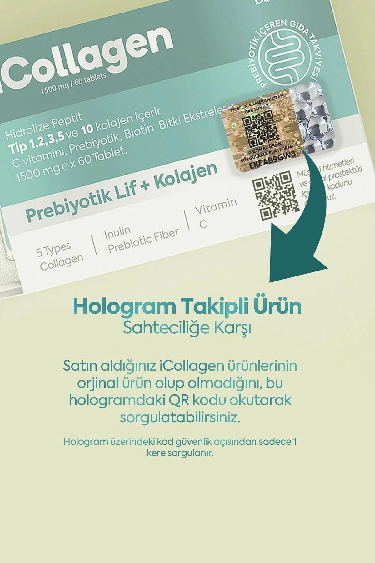 Doctamin iCollagen Collageen Tabletten 1500 mg met Vitamine C – 60 Tabletten