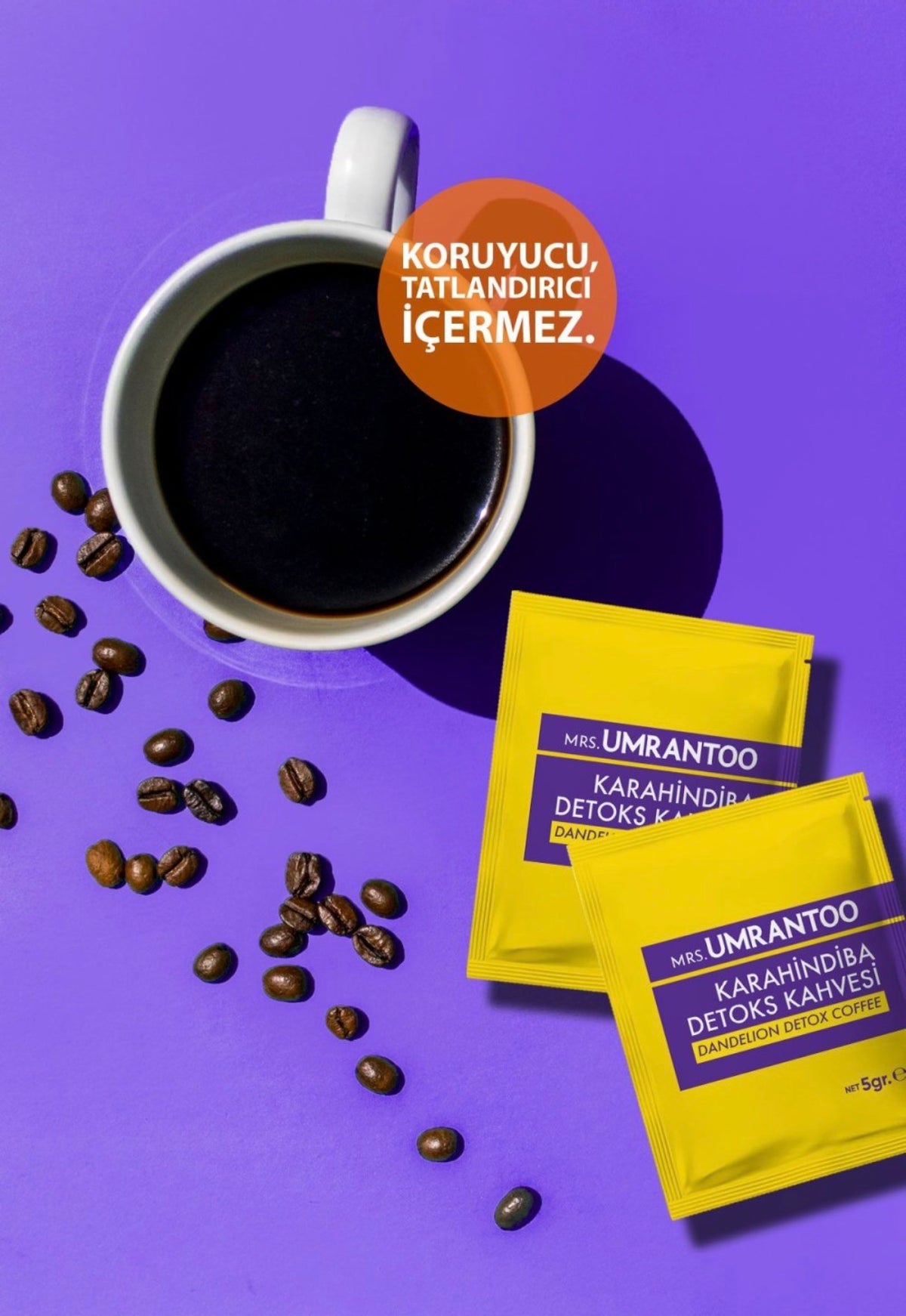 Mrs. Umrantoo Karahindiba Kahvesi – Paardenbloem Koffie met Collageen & L-Carnitine – 30 Sachets – 150 gr