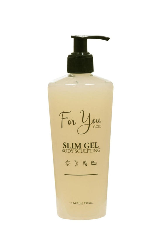 For You Gold Slim Gel Slimmer - Verstevigend - Vetverbrander - Regionaal afslanken - Buik verzakking - taille - heupen - billen - armen - Anti-stretch en cellulitis/striae crème (enkel) 250 ml