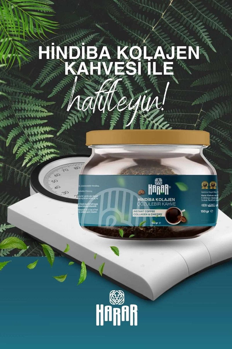 Harar Hindiba Cichorei Koffie met Collageen – Oploskoffie – 60 Porties – 1 Maand – 150 g