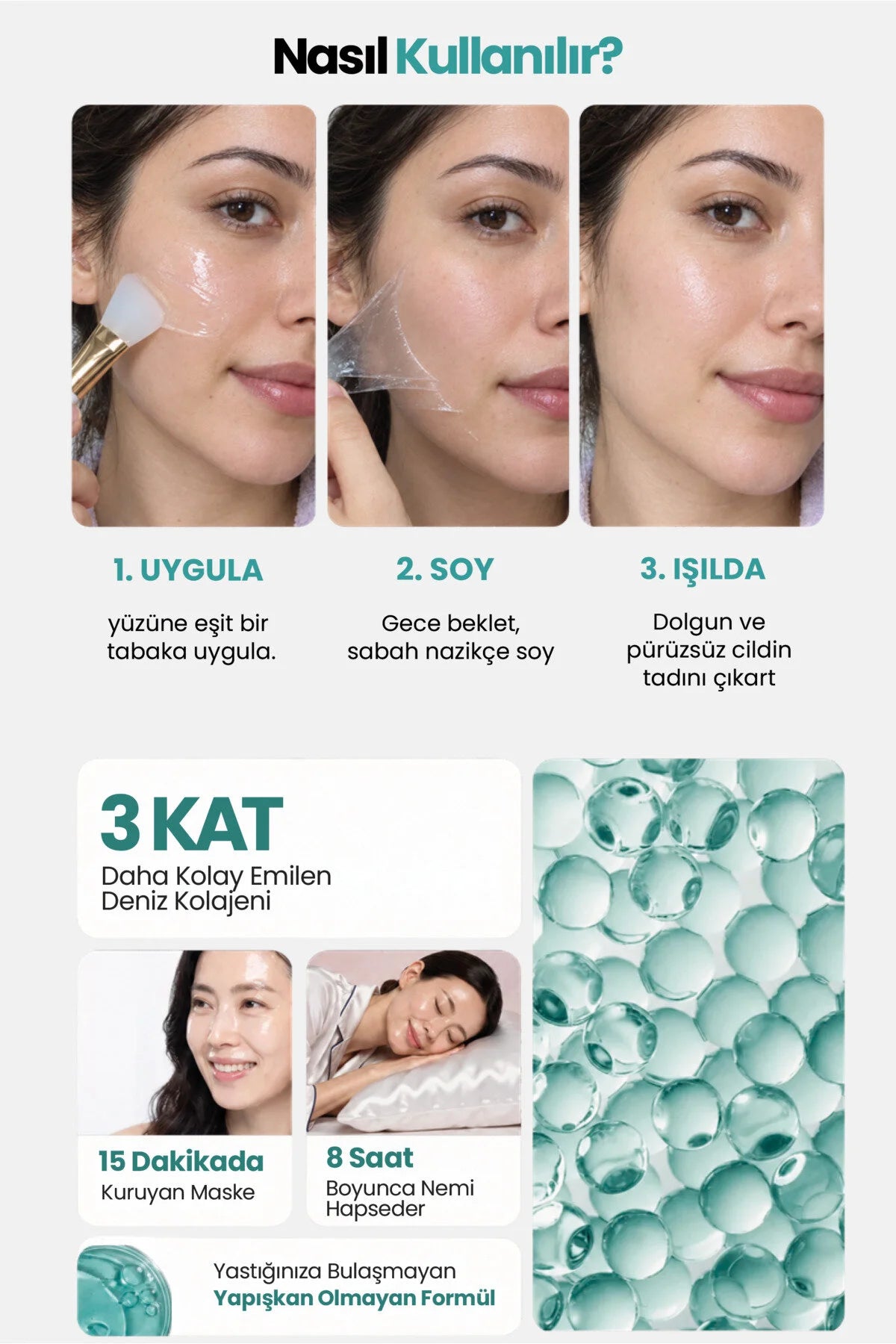 iCollagen Collagen Night Wrapping Mask – Peel-Off Nachtmasker met Collageen, Niacinamide & Ceramide NP – Hydraterend Gezichtsmasker – 75 ml