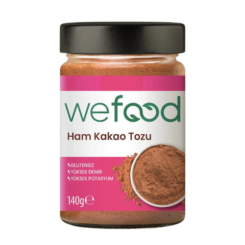 Wefood Ham Cacaopoeder – 100% Pure Cacao – Vetgereduceerd – Glutenvrij – Rijk aan Vezels & Eiwitten – 140 g