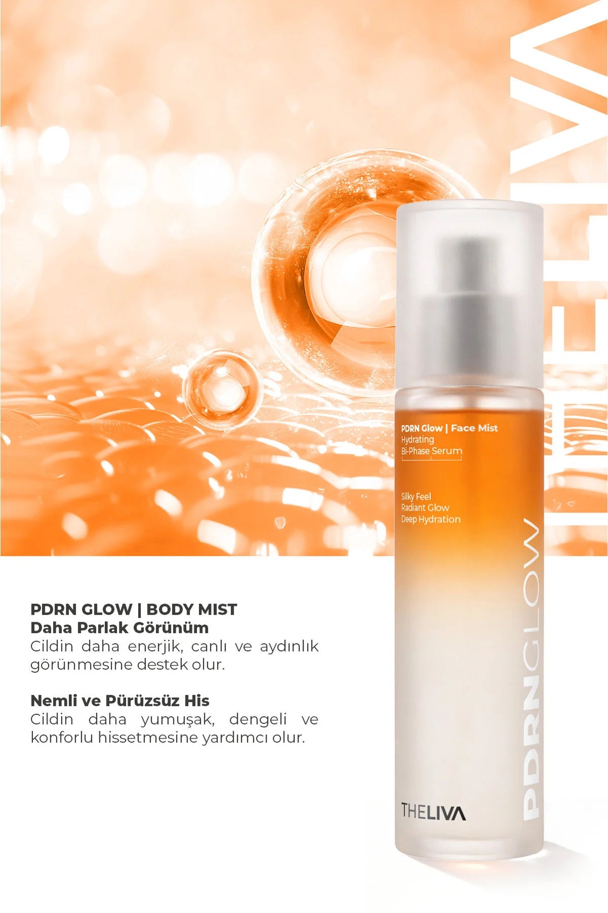 Theliva PDRN Glow Face Mist Hydrating Bi-Phase Serum 120 ml