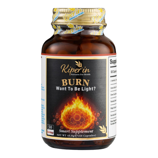 Kiperin Burn Fat Burner 60 Capsules | L-Carnitine, Green Coffee, Green Tea & Garcinia | Met Guarana en Gember Extract