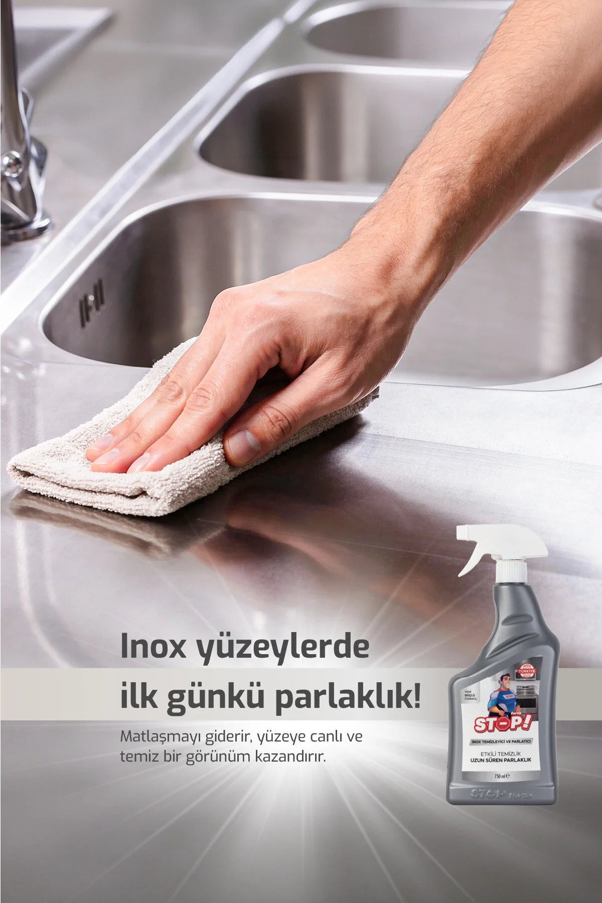 STOP Forte Inox Reiniger & Polijstmiddel 750 ml