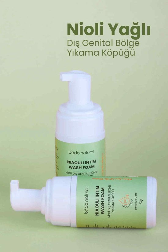Bade Natural Niaouli Intim Wash Foam - Nioli Olieachtige Uitwendige Genitale Zone Wasschuim Ph 3.8 100% Natuurlijk 125 ml