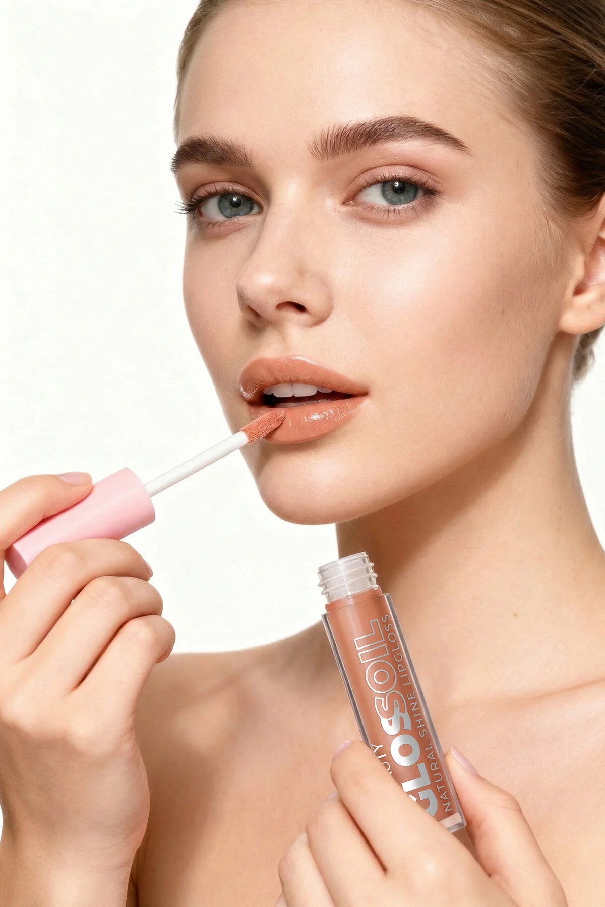 Embeauty Gloss Oil Lip Gloss 04 Mocha Dream – Natural Shine – Bruine Nude Lipgloss