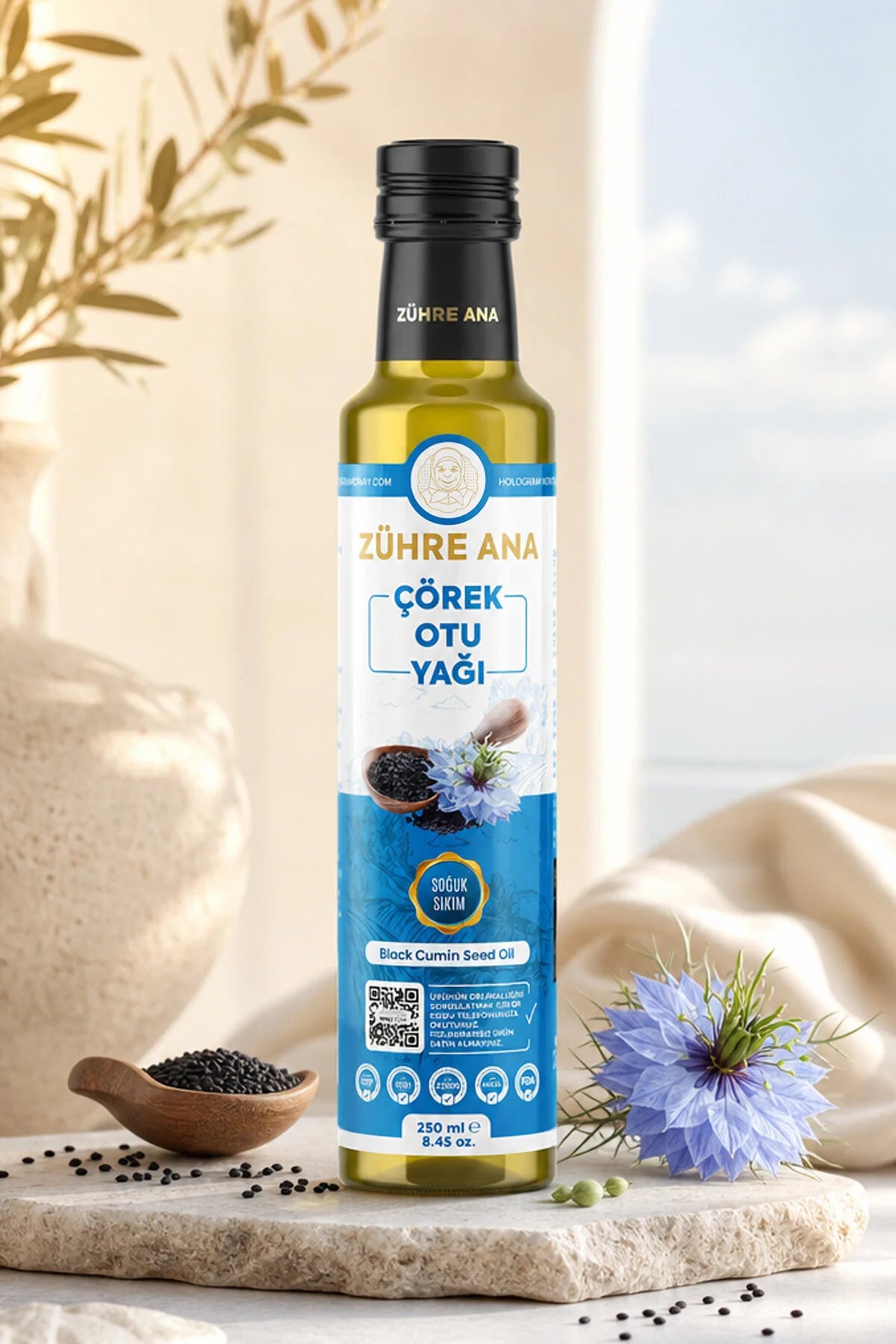 Zühre Ana Zwarte Komijnolie – Koudgeperste Black Cumin Seed Oil – 250 ml