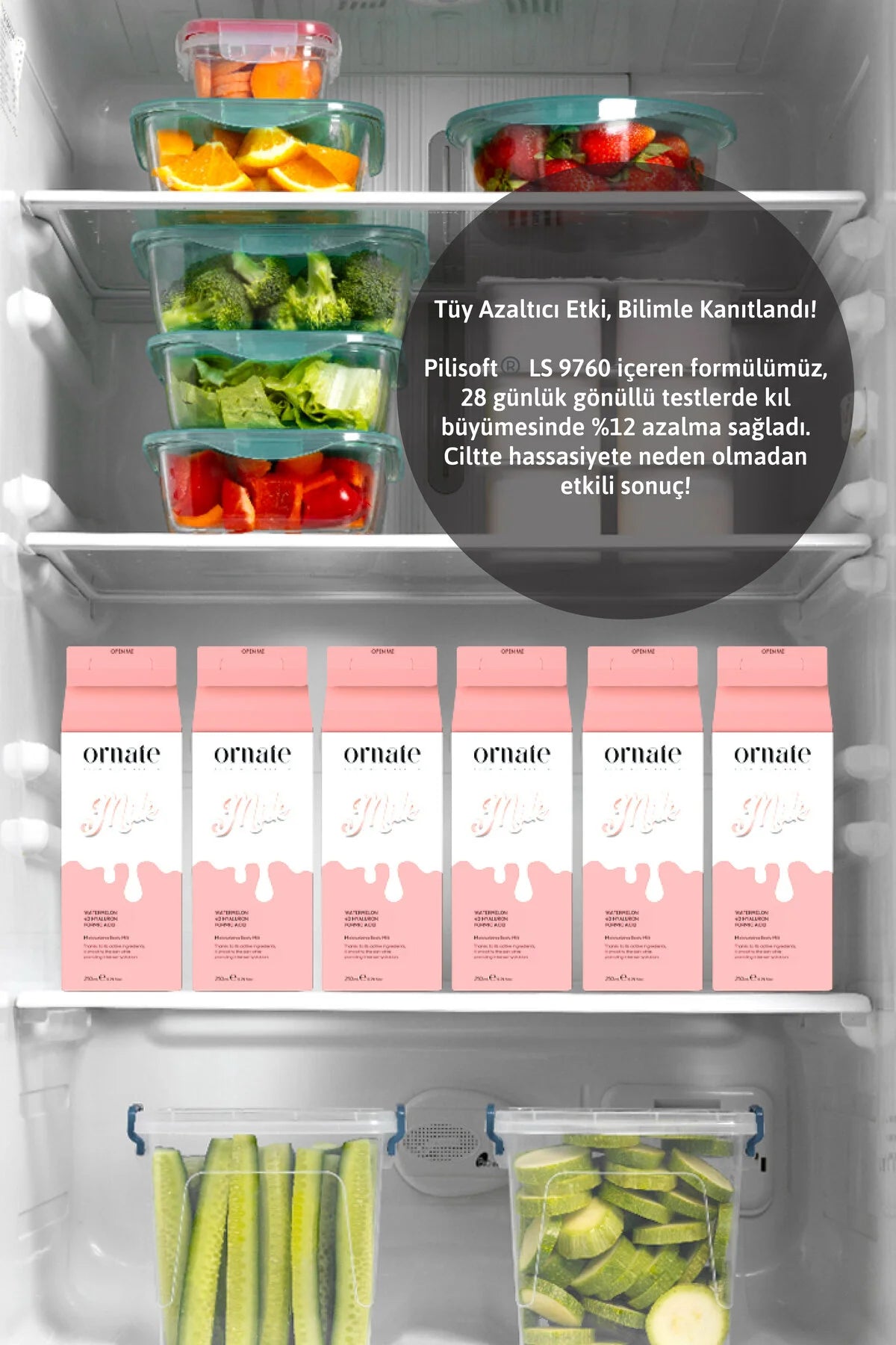 Ornate Intensief Hydraterende Moisturizing Body Milk - Haarverminderend / Hestellend & Verzachtend - Vegan Bodylotion met Watermeloen / Formic Acid & 4D Hyaluronzuur - 250 ml