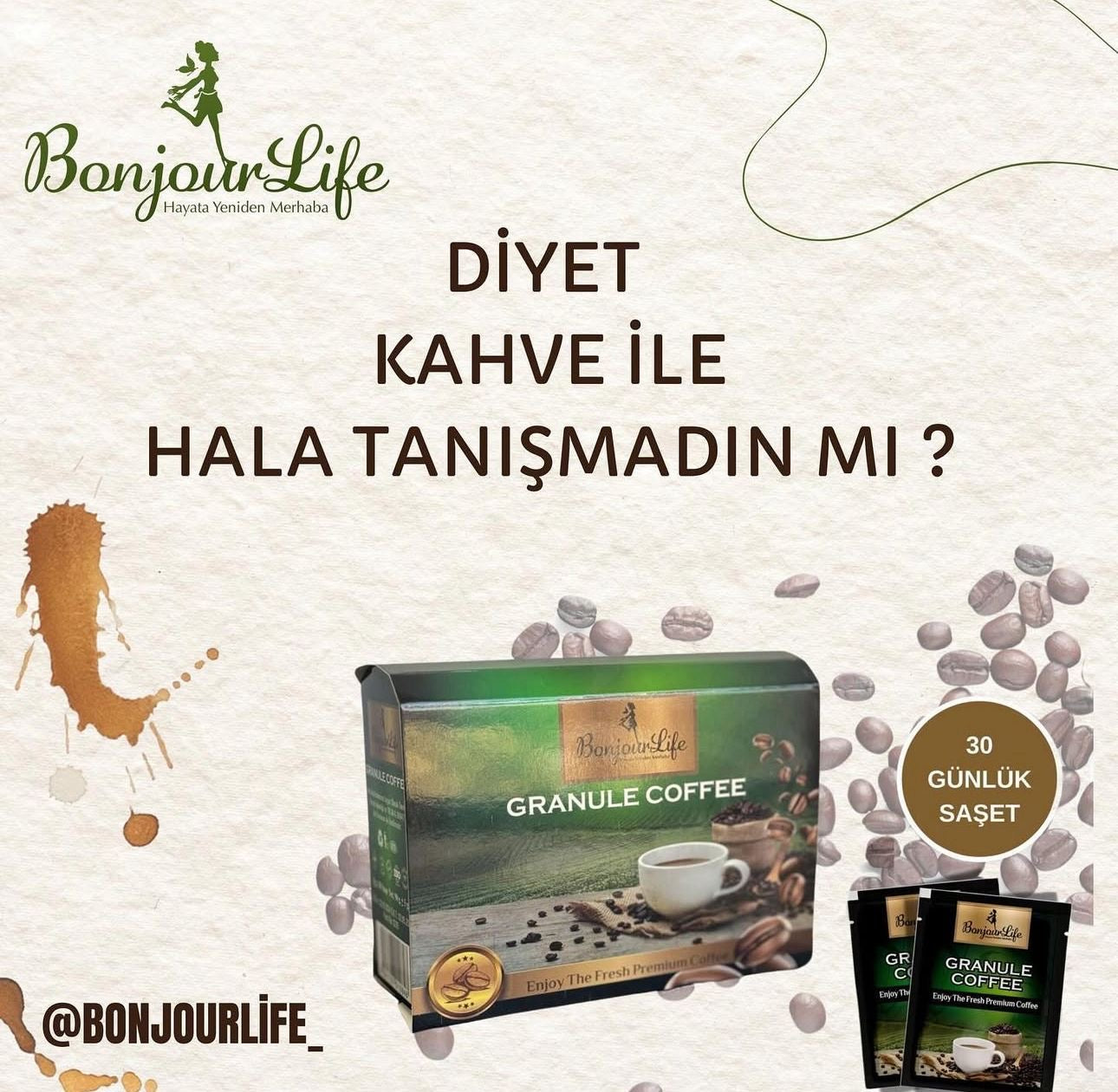 BonjourLife - Granule Coffee - Detox Koffie 30 stuks