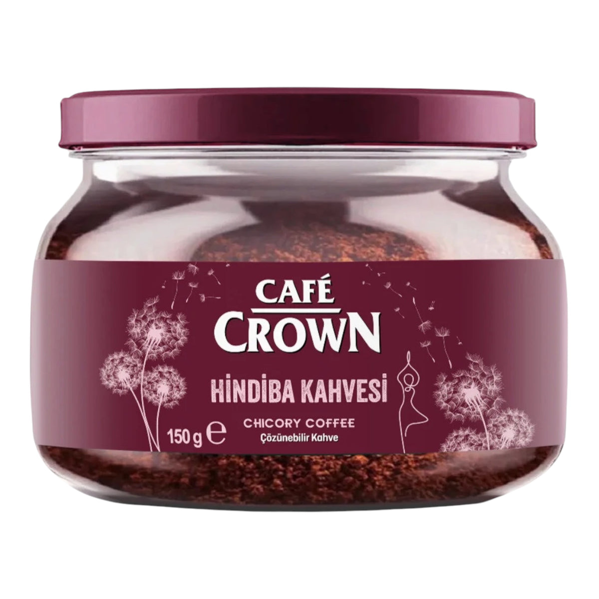 Café Crown Hindiba Kahvesi – Cichoreikoffie – 60% Instant Koffie & 40% Cichorei – Oplosbare Koffie – 150 g