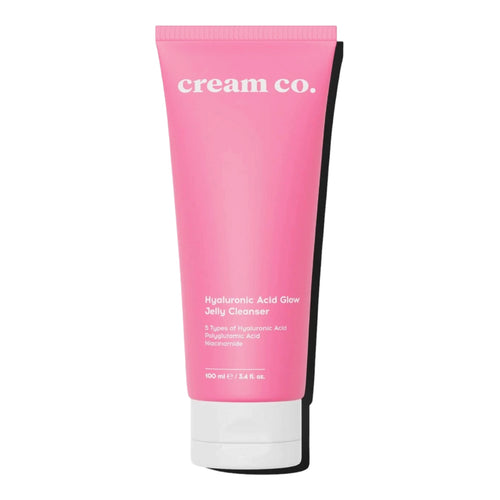 Cream Co. Hyaluronic Acid Glow Jelly Cleanser – Gezichtsreiniger met 5 Soorten Hyaluronzuur, Niacinamide & Polyglutaminezuur – 100 ml