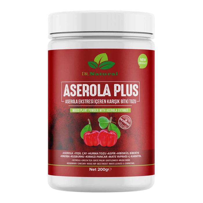 Dr. Natural Acerola Plus Poeder met Acerola Extract - Gemengd Plantenpoeder - 200 g
