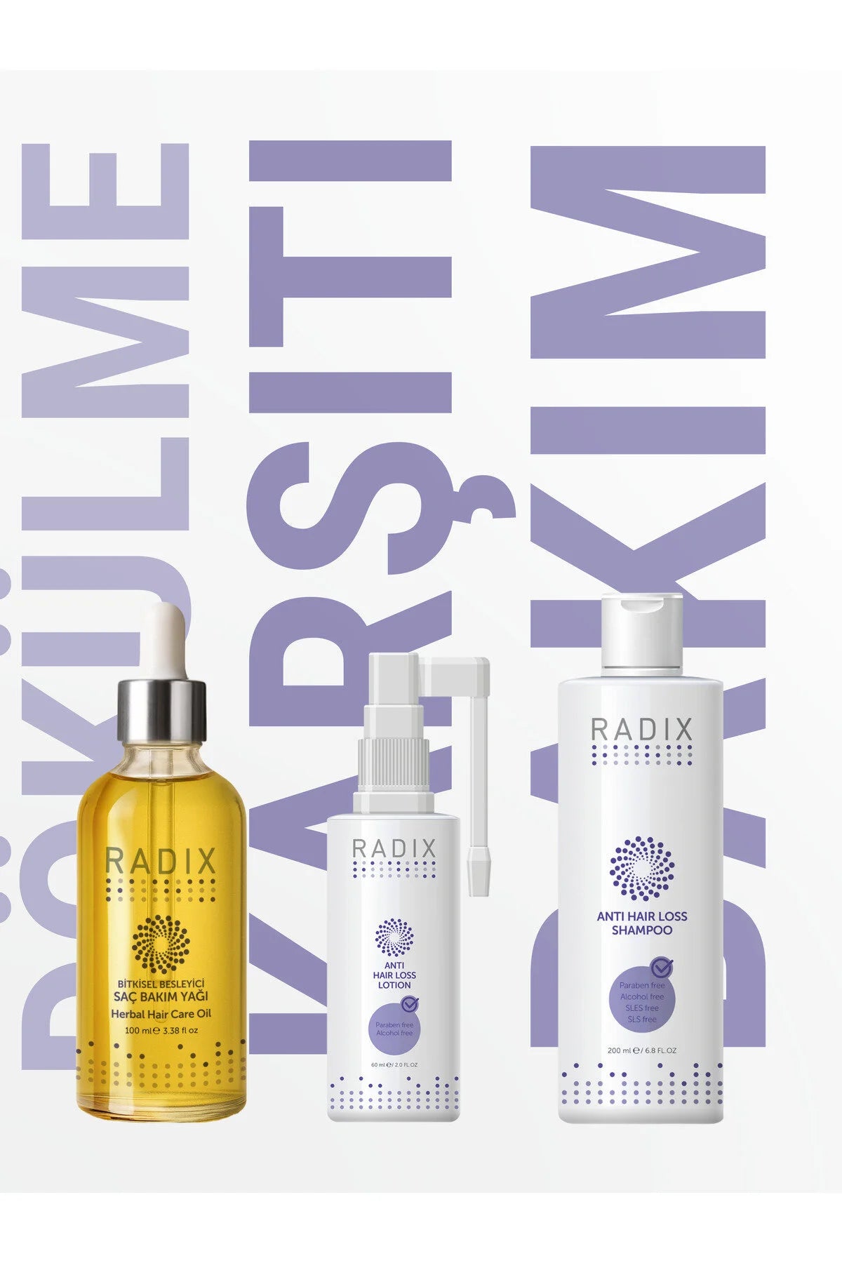 Radix Herbal Hair Care Oil 100 ml – 17 Plantaardige Oliën – Voedende Haar- & Hoofdhuidolie