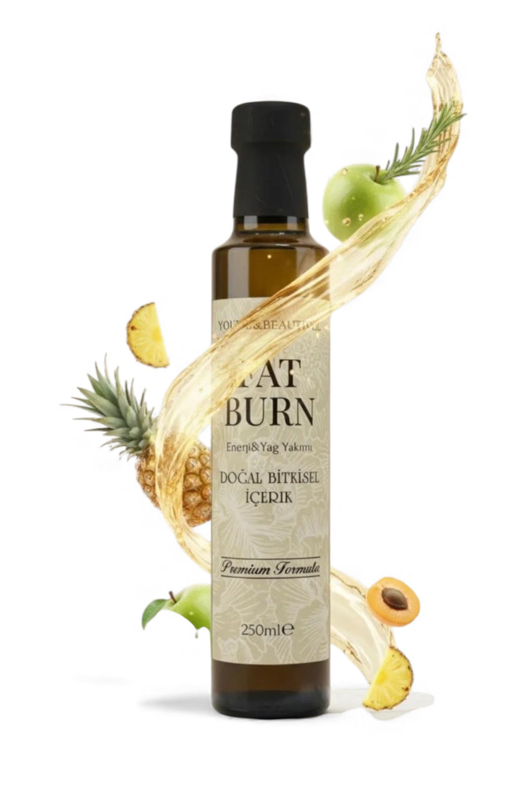 Young & Beautiful Natural Botanical Blend - Fat Burn - Bevat 13 Vruchten & Plantenextracten - 1 Fles van 250 ml - Natuurlijk Product - Plantaardige Formule - Ondersteuning voor Vitaliteit en lichtheid