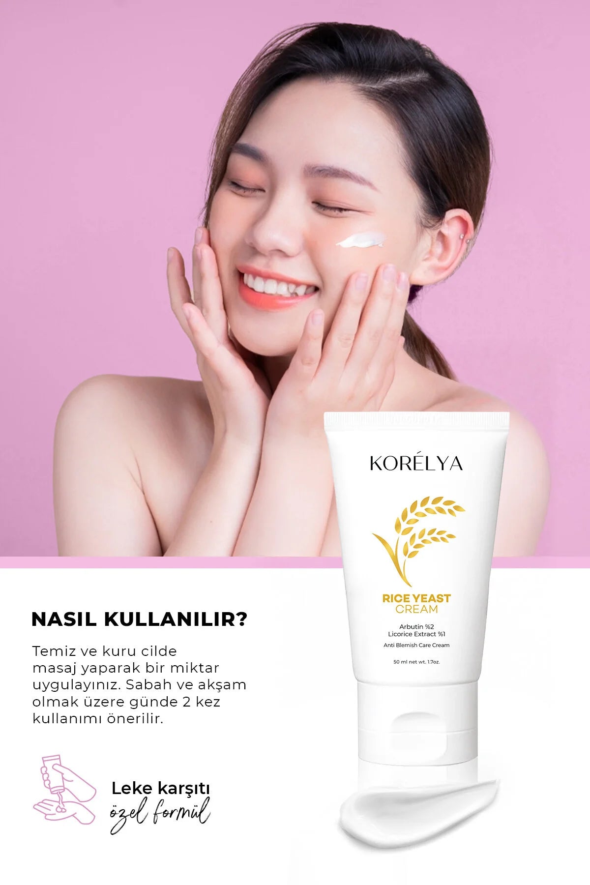 Korelya Rice Yeast Cream – Brightening & Tone Up Face Cream