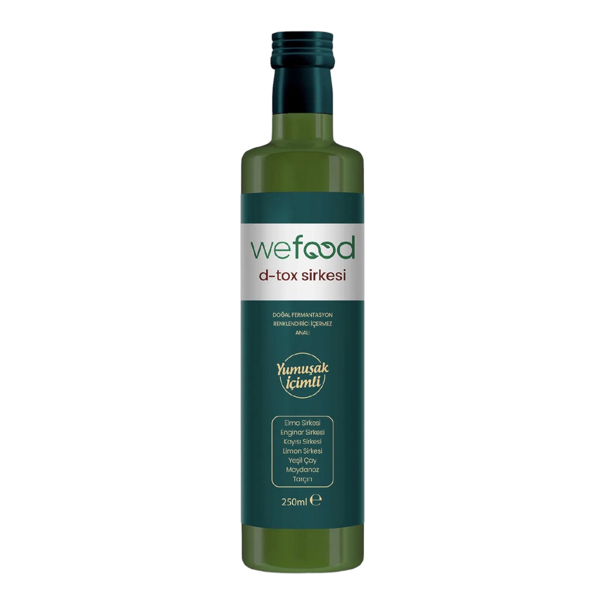 Wefood D-Tox Azijn – Azijnmix met Appel, Artisjok, Abrikoos & Citroen – Groene Thee, Peterselie & Kaneel – 250 ml