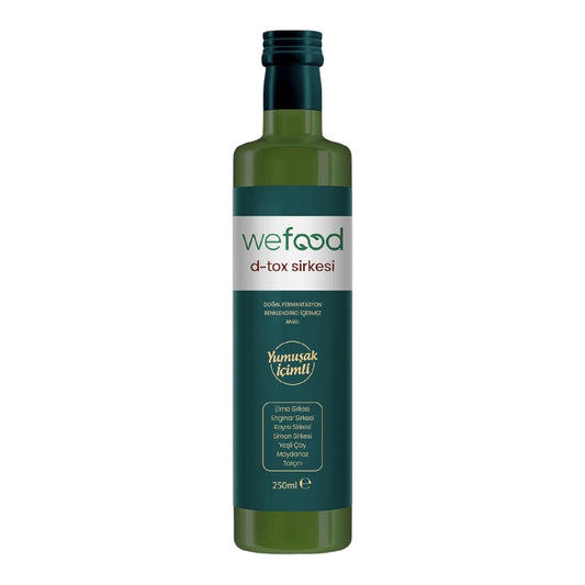 Wefood D-Tox Azijn – Azijnmix met Appel, Artisjok, Abrikoos & Citroen – Groene Thee, Peterselie & Kaneel – 250 ml