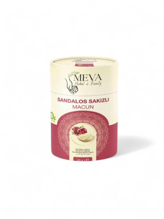 Meva Beauty + Herbal Detox Form Pasta met sandelhoutgom (Sandalos Sakizli Macun) - Pure granaatappelsiroop - Helpt oedeem te elimineren en ondersteunt gewichtsverlies - 240 gr