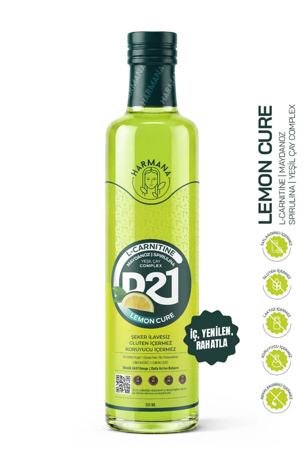 HARMANA D-21 Lemon Cure – L-Carnitine & Groene Thee Complex 250 ml