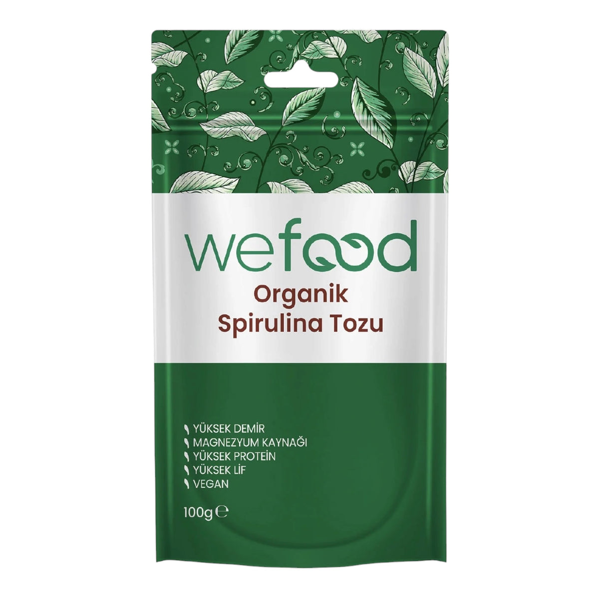 Wefood Spirulina Poeder – 100% Spirulina – Vegan – Eiwitrijk & Vezelrijk – 100 g