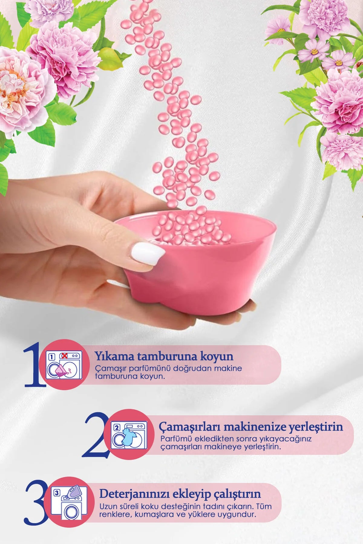 EVONOX Clean Tokyo Çamaşır Parfümü 210 gr – Tatlı Çiçek Kokulu In-Wash Scent Booster