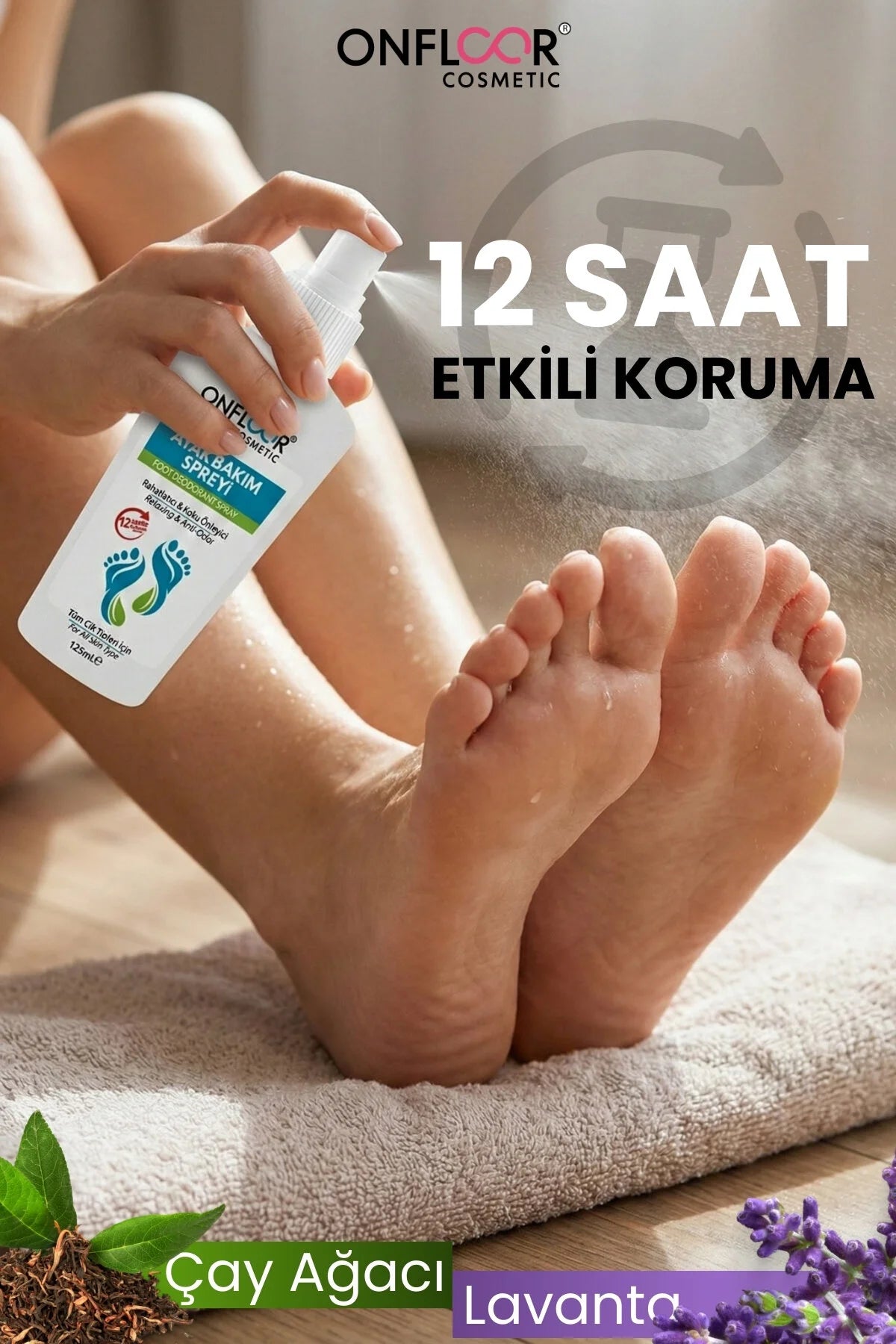 ONFLOOR Cosmetic Ayak Bakım Spreyi – Anti-Odor Foot Deodorant Spray 125ml