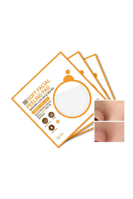 Mjcare Gezichtspeeling - Soft Facial Peeling Pad 3 stuks - Gezichtspeeling Pad Diepe reiniging (Deep cleansing) + Peeling + Hydratatie (Moisturizing) - Zachte gezichtspeelingpad met dubbelzijdig ontwerp - Alle huidtypen